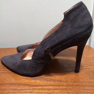 William Rast Grey Zipper Pumps